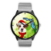 Jack Russell Terrier On Christmas Florida Wrist Watch-Free Shipping