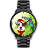 Jack Russell Terrier On Christmas Florida Wrist Watch-Free Shipping