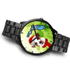 Jack Russell Terrier On Christmas Florida Wrist Watch-Free Shipping