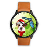 Jack Russell Terrier On Christmas Florida Wrist Watch-Free Shipping