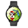 Jack Russell Terrier On Christmas Florida Wrist Watch-Free Shipping