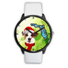 Jack Russell Terrier On Christmas Florida Wrist Watch-Free Shipping