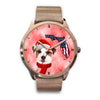 Cute Jack Russell Terrier On Christmas Florida Wrist Watch-Free Shipping