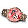 Cute Jack Russell Terrier On Christmas Florida Wrist Watch-Free Shipping