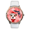 Cute Jack Russell Terrier On Christmas Florida Wrist Watch-Free Shipping