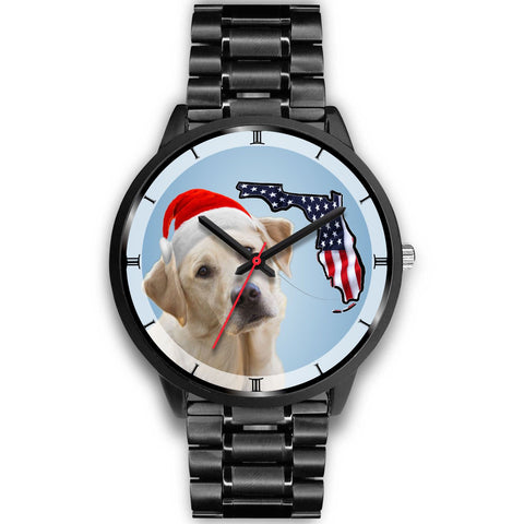 Labrador Retriever On Christmas Florida Wrist Watch-Free Shipping