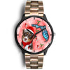 Miniature American Shepherd On Christmas Florida Wrist Watch-Free Shipping