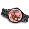 Miniature American Shepherd On Christmas Florida Wrist Watch-Free Shipping