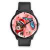 Miniature American Shepherd On Christmas Florida Wrist Watch-Free Shipping