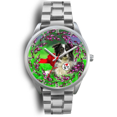 Border Collie Dog New York Christmas Special Wrist Watch-Free Shipping