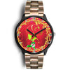 Lovely Vizsla Dog Art ON Red New York Christmas Special Wrist Watch-Free Shipping