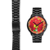 Lovely Vizsla Dog Art ON Red New York Christmas Special Wrist Watch-Free Shipping