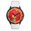 Lovely Vizsla Dog Art ON Red New York Christmas Special Wrist Watch-Free Shipping