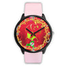 Lovely Vizsla Dog Art ON Red New York Christmas Special Wrist Watch-Free Shipping