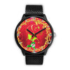 Lovely Vizsla Dog Art ON Red New York Christmas Special Wrist Watch-Free Shipping