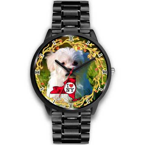 Maltese Dog New York Christmas Special Wrist Watch-Free Shipping