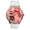 Miniature Schnauzer On Christmas Florida Golden Wrist Watch-Free Shipping