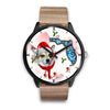 Norwegian Lundehund On Christmas Florida Wrist Watch-Free Shipping