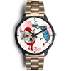 Norwegian Lundehund On Christmas Florida Wrist Watch-Free Shipping