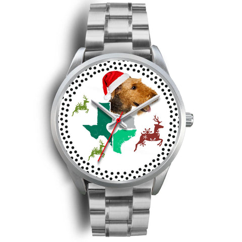 Airedale Terrier Texas Christmas Special Wrist Watch-Free Shipping