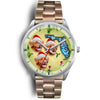 Nova Scotia Duck Tolling Retriever On Christmas Florida Silver Wrist Watch-Free Shipping