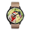 Pekingese Dog On Christmas Florida Golden Wrist Watch-Free Shipping