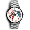 Papillon Dog On Christmas Florida Wrist Watch-Free Shipping