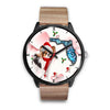 Papillon Dog On Christmas Florida Wrist Watch-Free Shipping