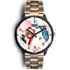 Papillon Dog On Christmas Florida Wrist Watch-Free Shipping