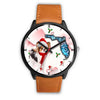 Papillon Dog On Christmas Florida Wrist Watch-Free Shipping