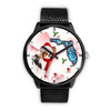 Papillon Dog On Christmas Florida Wrist Watch-Free Shipping