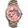 Pembroke Welsh Corgi On Christmas Florida Golden Wrist Watch-Free Shipping