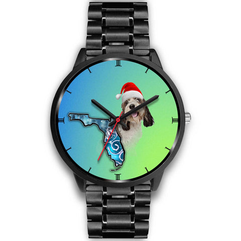 Petit Basset Griffon Vendéen On Christmas Florida Wrist Watch-Free Shipping