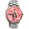 Poodle On Christmas Florida Golden Wrist Watch-Free Shipping