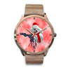 Poodle On Christmas Florida Golden Wrist Watch-Free Shipping