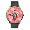 Poodle On Christmas Florida Golden Wrist Watch-Free Shipping