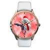 Poodle On Christmas Florida Golden Wrist Watch-Free Shipping