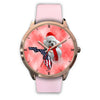 Poodle On Christmas Florida Golden Wrist Watch-Free Shipping