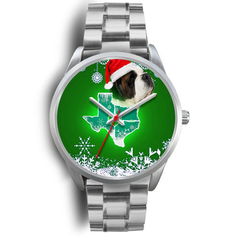 Saint Bernard Dog Texas Christmas Special Wrist Watch-Free Shipping