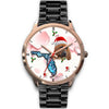 Redbone Coonhound On Christmas Florida Golden Wrist Watch-Free Shipping