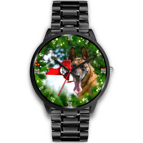 Belgian Malinois Dog New York Christmas Special Wrist Watch-Free Shipping