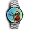 Rottweiler Dog On Christmas Florida Wrist Watch-Free Shipping