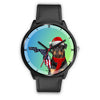 Rottweiler Dog On Christmas Florida Wrist Watch-Free Shipping