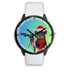 Rottweiler Dog On Christmas Florida Wrist Watch-Free Shipping