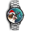 St. Bernard On Christmas Florida Wrist Watch-Free Shipping