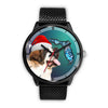 St. Bernard On Christmas Florida Wrist Watch-Free Shipping