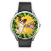 Cute Papillon Dog New York Christmas Special Wrist Watch-Free Shipping