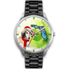 Saluki Dog On Christmas Florida Wrist Watch-Free Shipping