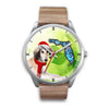 Saluki Dog On Christmas Florida Wrist Watch-Free Shipping