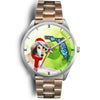 Saluki Dog On Christmas Florida Wrist Watch-Free Shipping